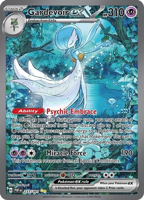 Gardevoir EX in paldean fates TCG set